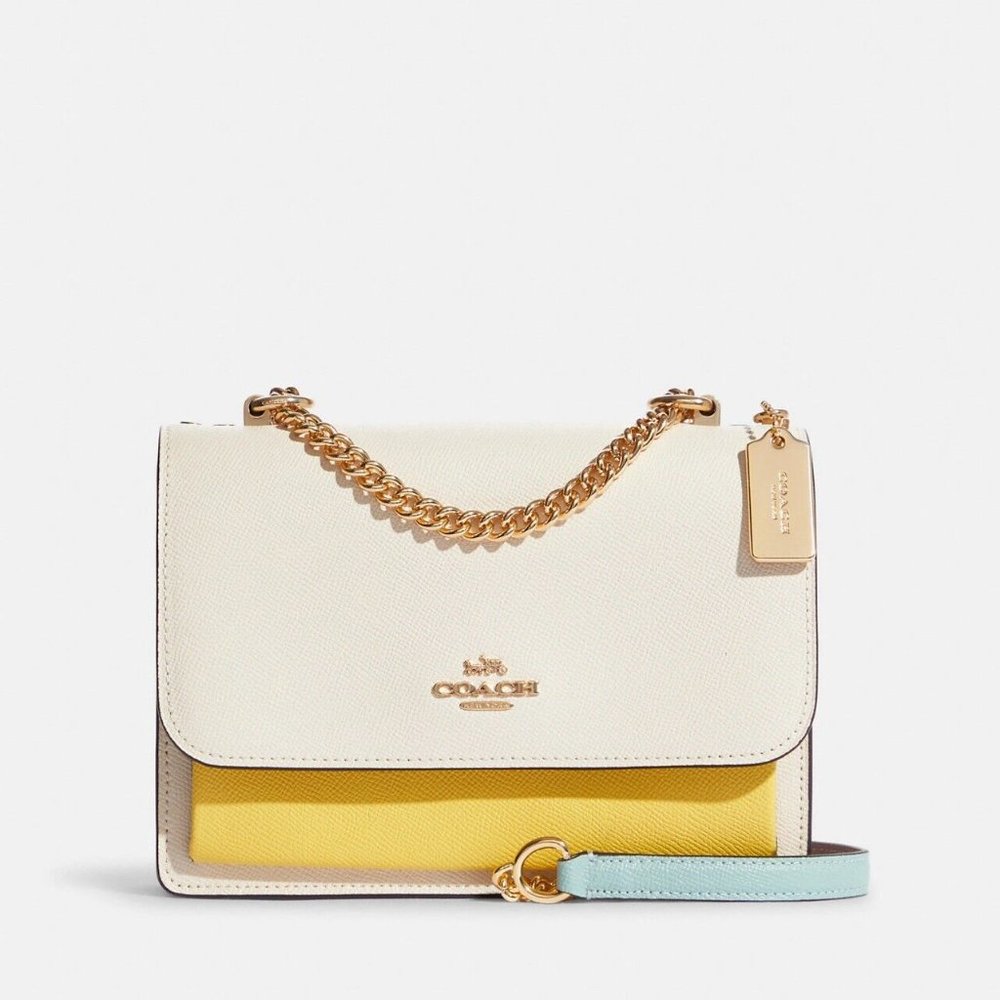 🌈Coach Klare Crossbody In Colorblock Gold/Chalk Multi C8630